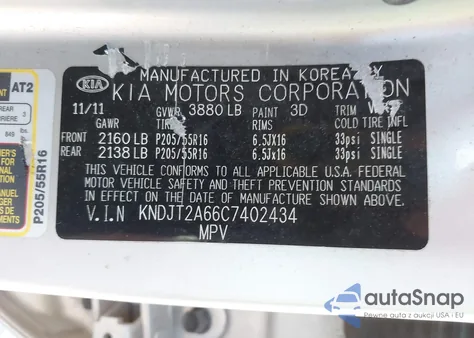 2012 Kia Soul + из США, поврежденный, VIN KNDJT2A66C7402434